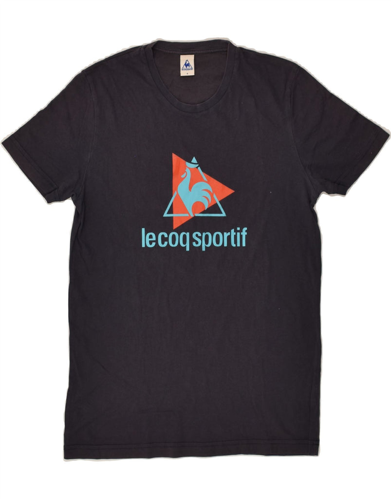 LE COQ SPORTIF Mens Graphic T-Shirt Top Small Navy Blue Cotton | Vintage Le Coq Sportif | Thrift | Second-Hand Le Coq Sportif | Used Clothing | Messina Hembry 