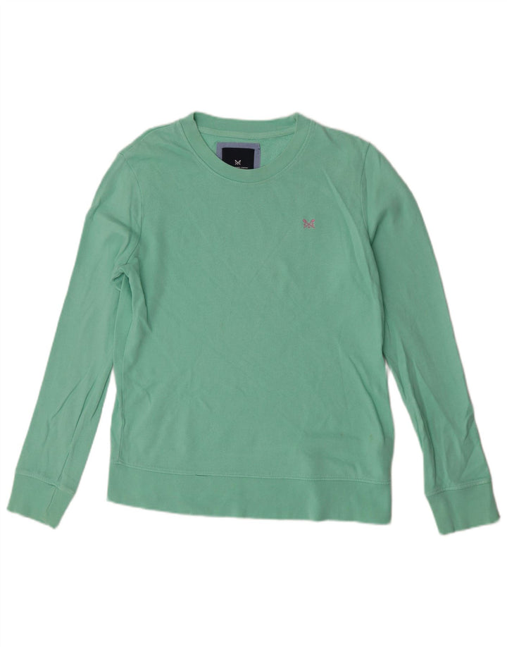 Crew Clothing Womens Oversized Top Long Sleeve UK 8 Small Green Cotton