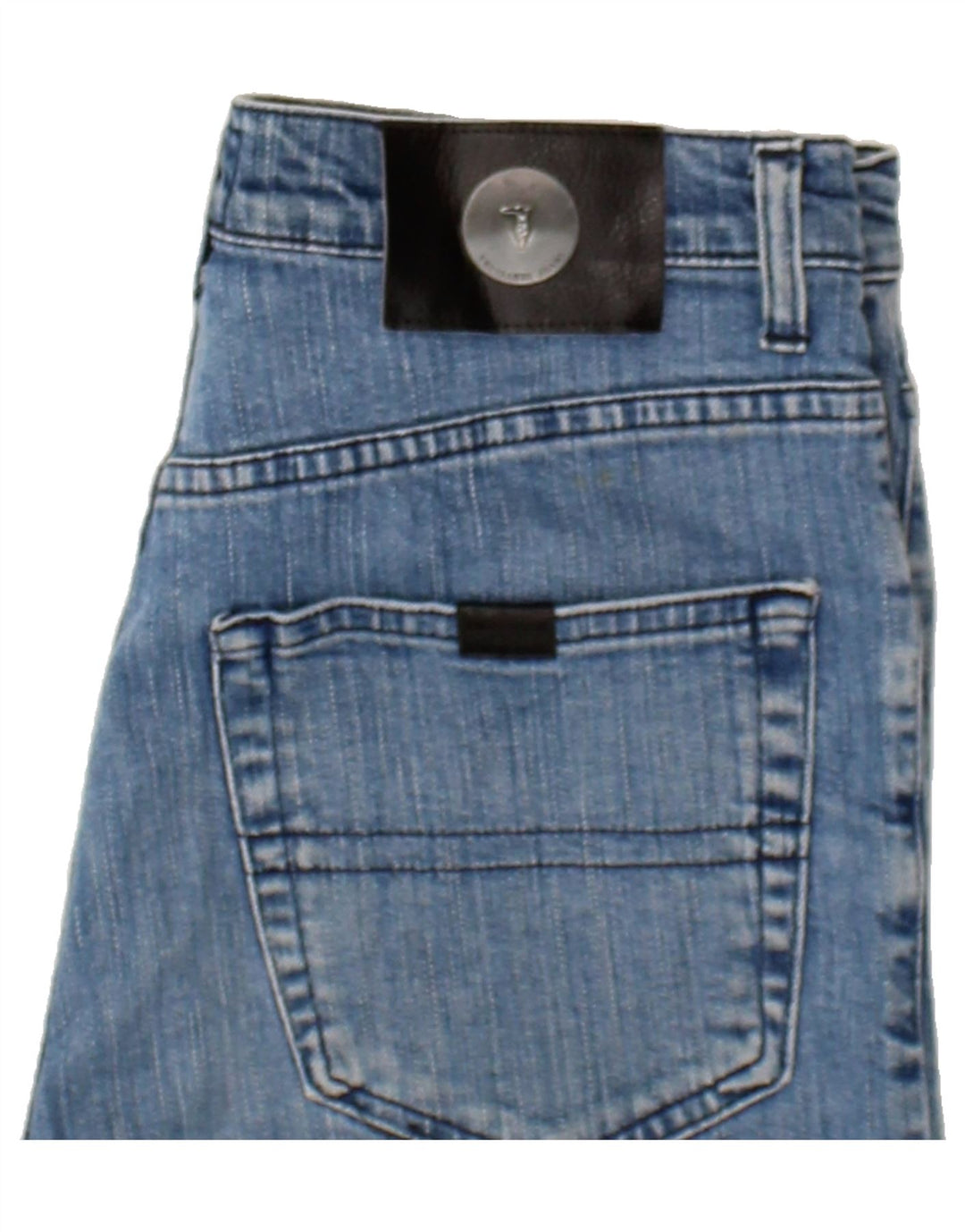 TRUSSARDI Mens Straight Jeans W31 L28 Blue Cotton Vintage Trussardi and Second-Hand Trussardi from Messina Hembry 