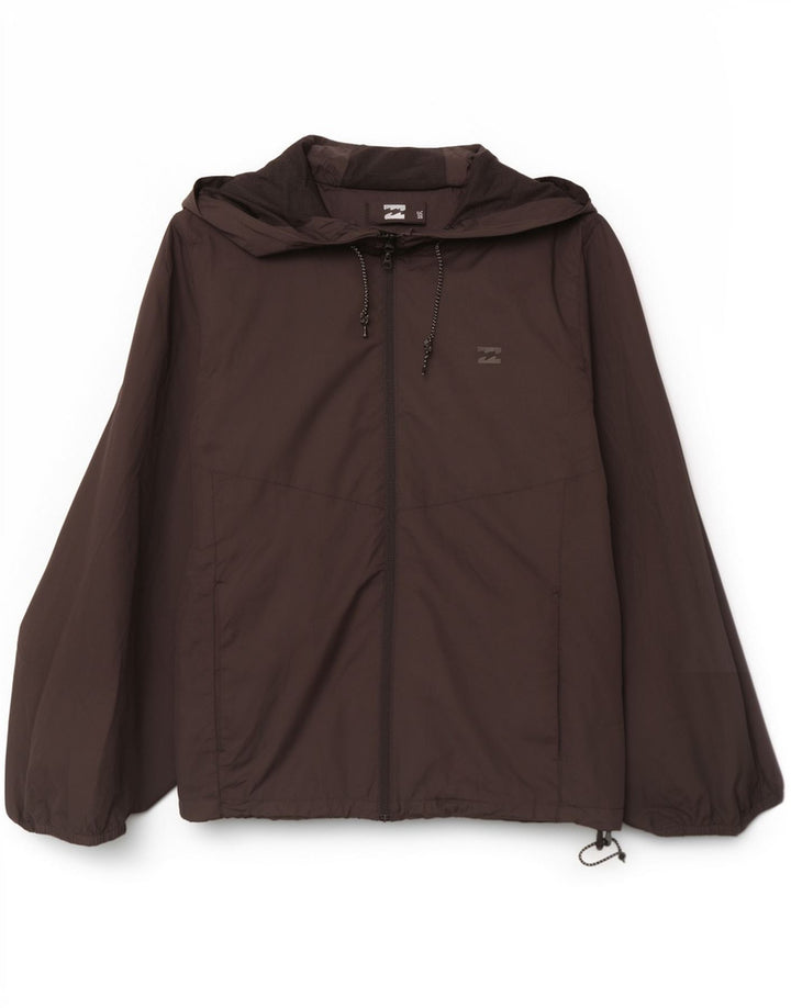 Billabong Mens Hooded Rain Jacket UK 40 Large Black Polyester
