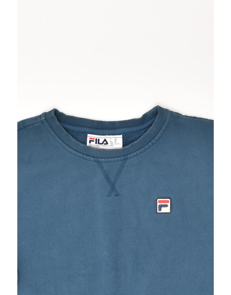 FILA Womens Sweatshirt Jumper UK 18 XL Navy Blue Cotton | Vintage Fila | Thrift | Second-Hand Fila | Used Clothing | Messina Hembry 