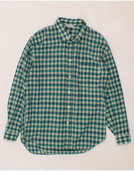 SERGIO TACCHINI Mens Shirt Large Green Check Cotton