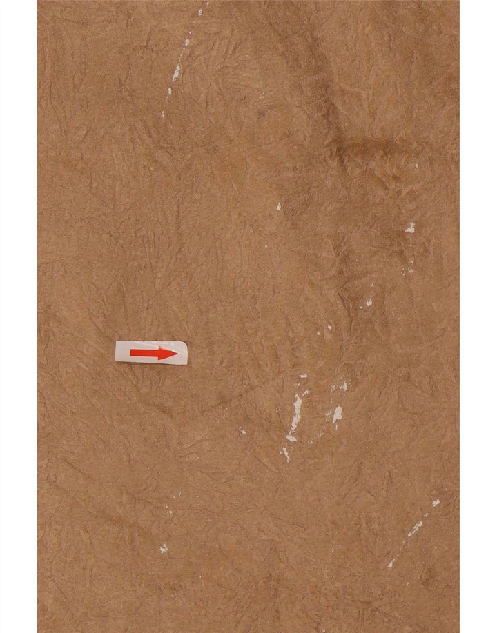 Vintage Womens Suede Skirt IT 46 Large W30 Beige Leather