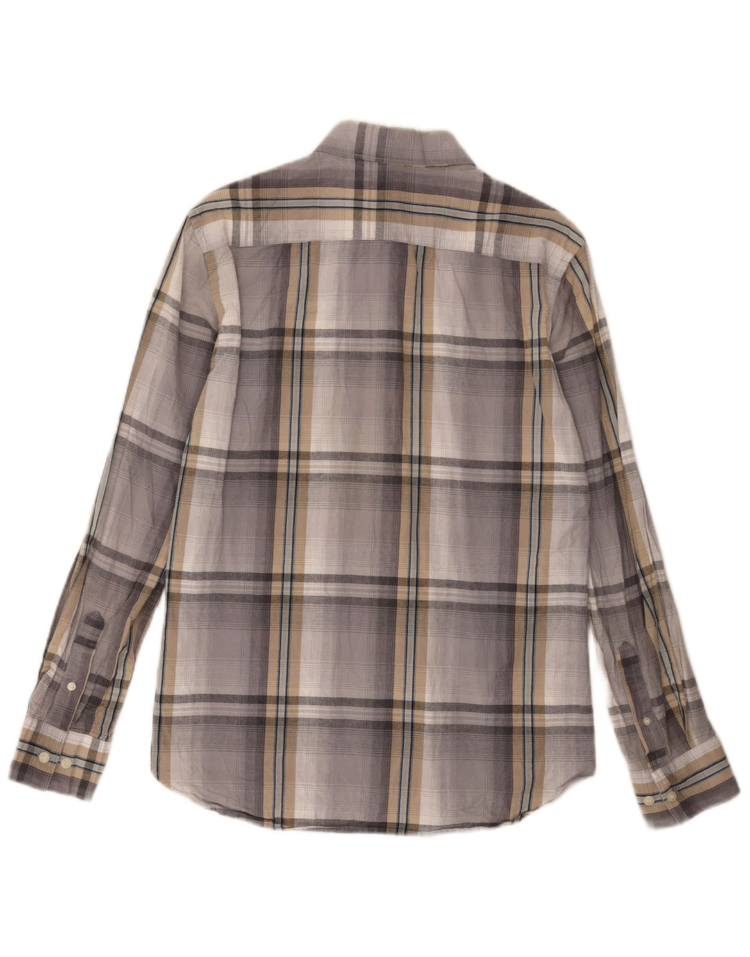 French Connection Mens Shirt Medium Grey Check Cotton
