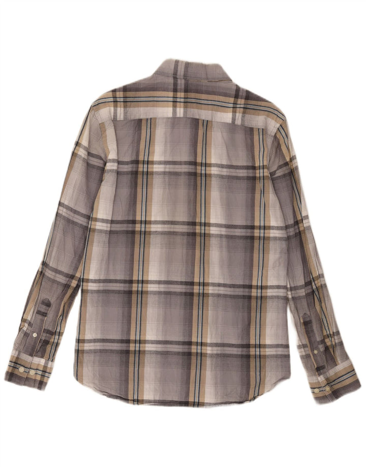 French Connection Mens Shirt Medium Grey Check Cotton
