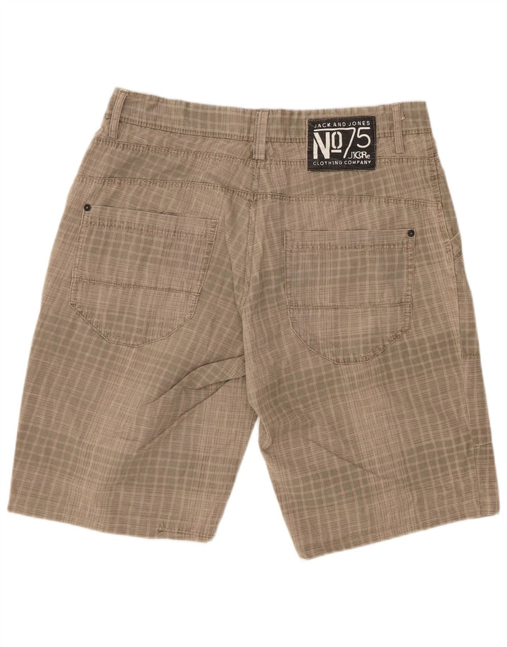 JACK & JONES Mens Casual Shorts Large W34 Beige Check