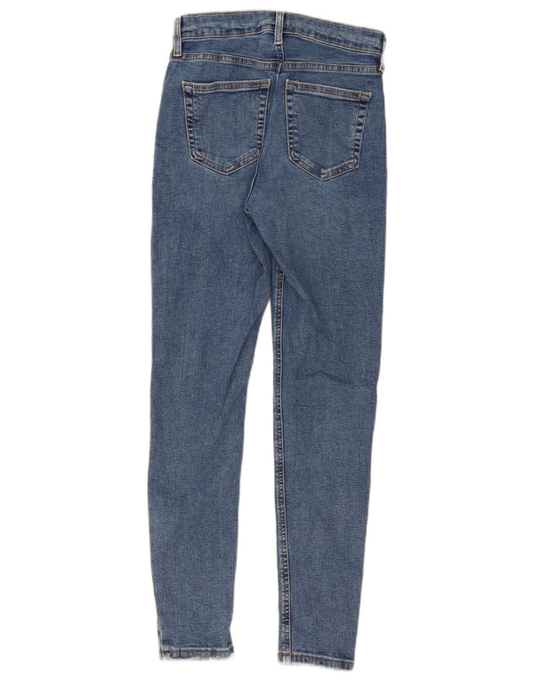Topshop Womens Jamie Skinny Jeans W26 L27 Blue Cotton