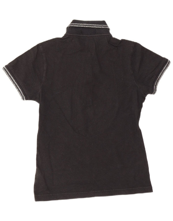 Fred Perry Womens Polo Shirt UK 10 Small Black Cotton