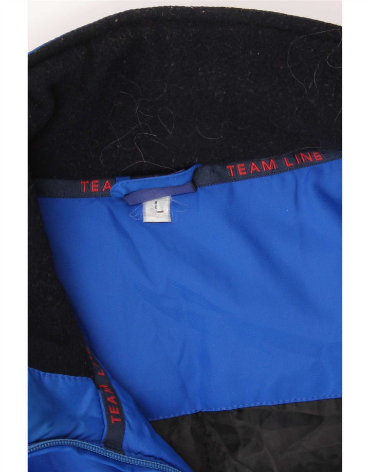 Asics Mens Tracksuit Top Jacket Large Blue Nylon