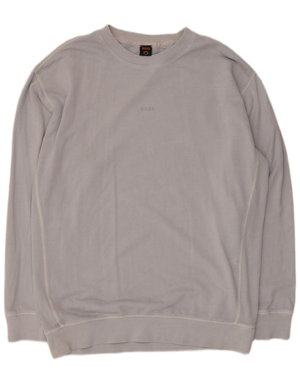Hugo Boss Mens Sweatshirt Jumper 2XL Blue Cotton