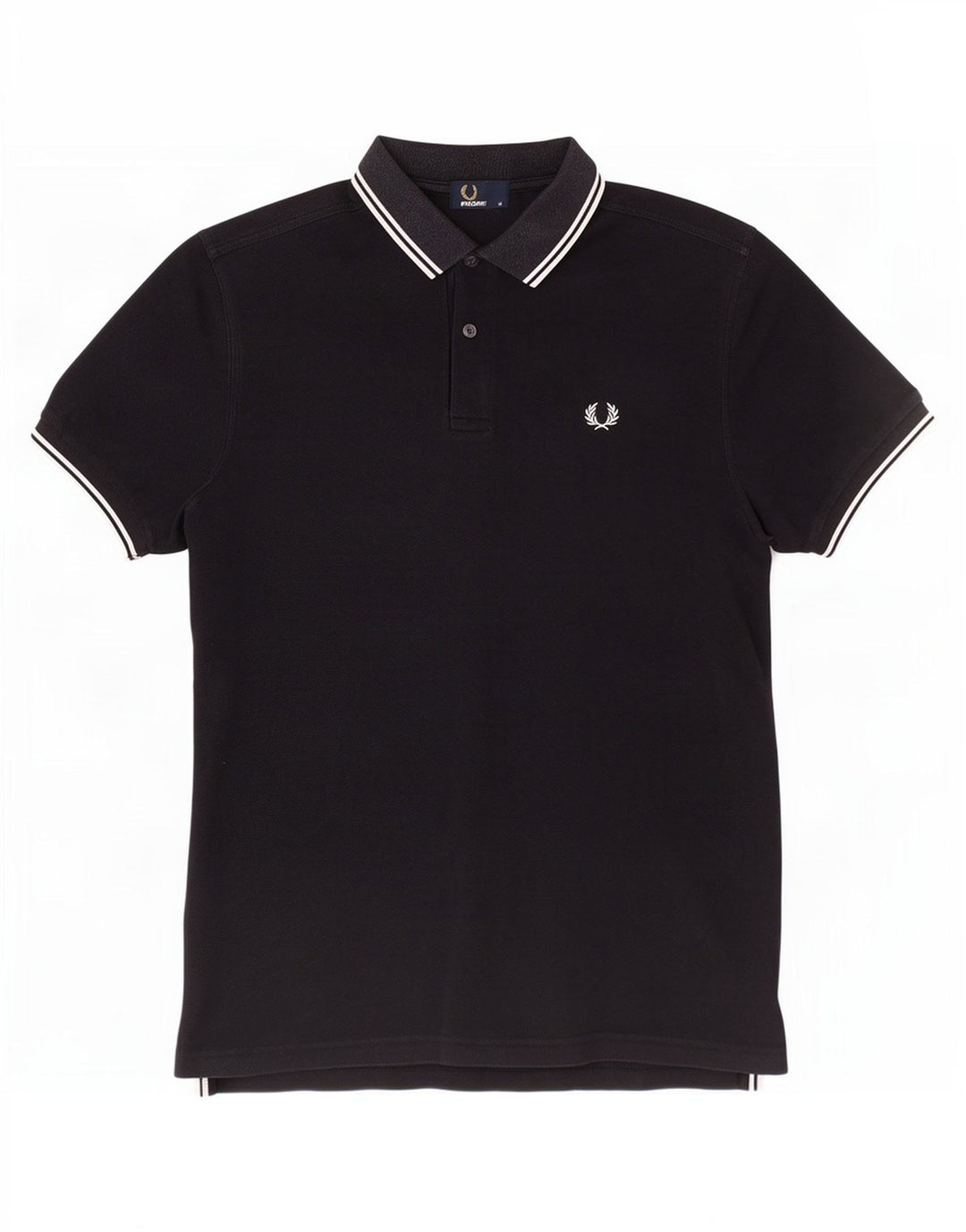 Fred Perry Mens Polo Shirt Medium Black Cotton