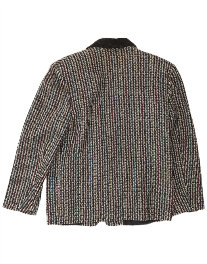 Vintage Womens 1 Button Blazer Jacket UK 10 Small Multicoloured Check