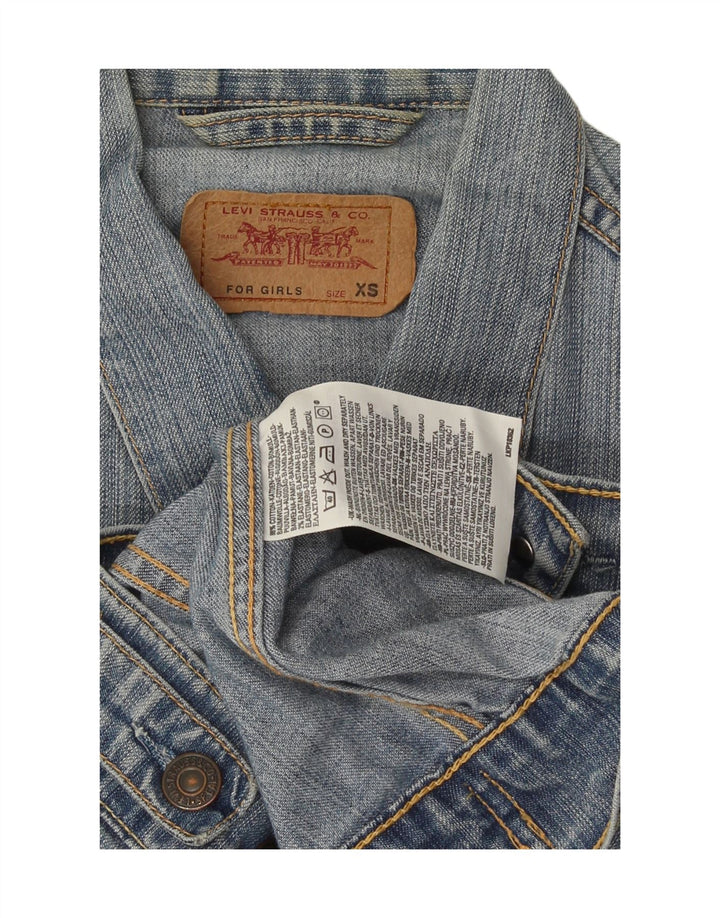 Levi's Girls Denim Jacket 7-8 Years XS Blue Cotton