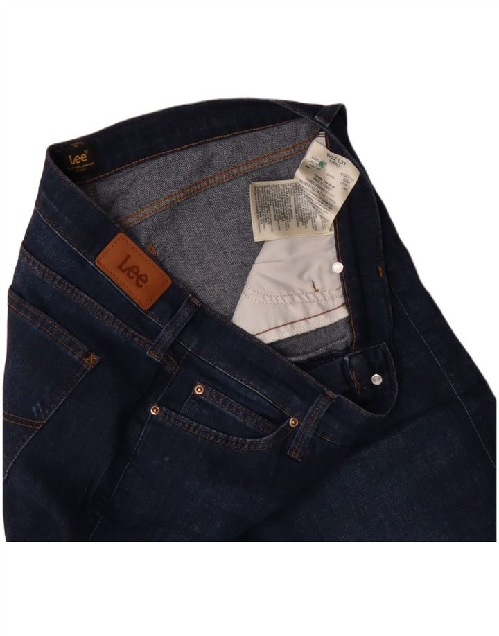 LEE Womens Aubrey Wide Leg Jeans W32 L31 Navy Blue Cotton