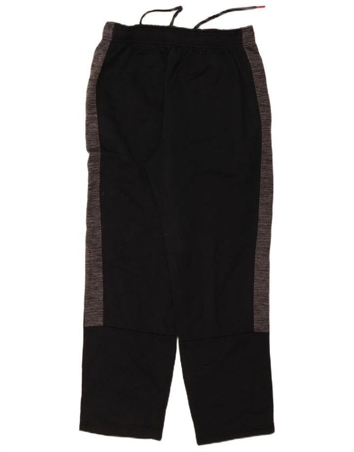 RUSSELL ATHLETIC Mens Tracksuit Trousers Medium  Black Colourblock
