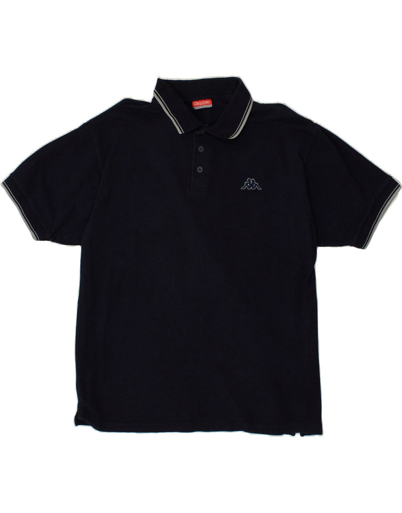 KAPPA Mens Polo Shirt Large Navy Blue Cotton | Vintage Kappa | Thrift | Second-Hand Kappa | Used Clothing | Messina Hembry 