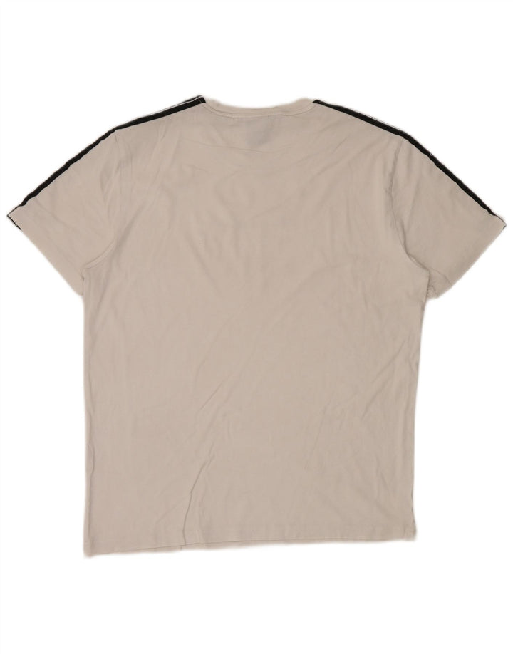 Champion Mens Graphic T-Shirt Top Medium White Colourblock