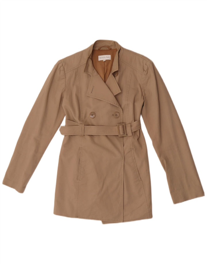 Patrizia Pepe Womens Trench Coat IT 42 Medium Beige Cotton