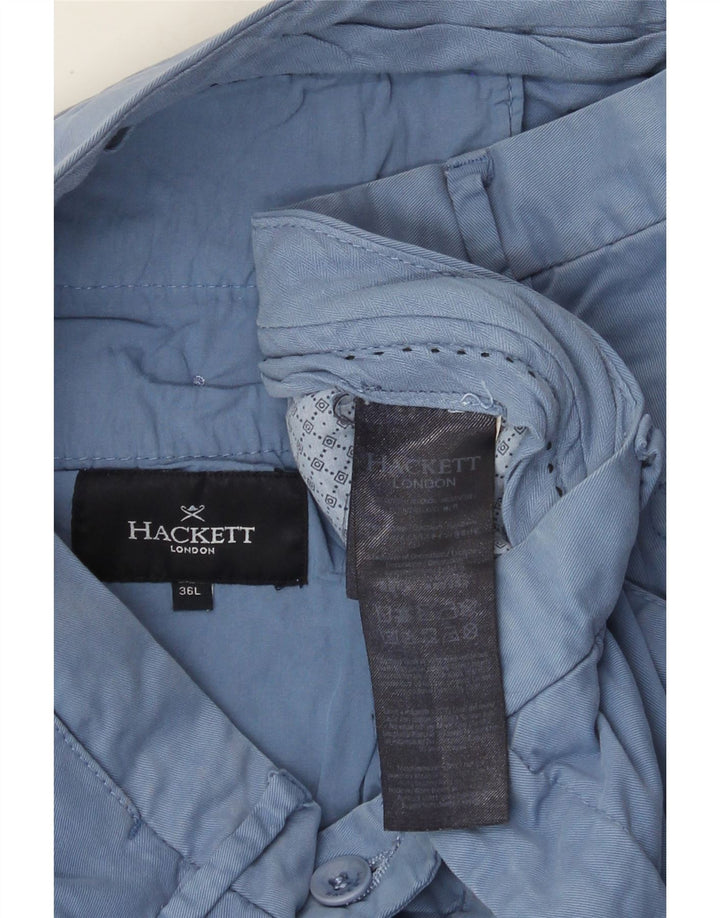 Hackett Mens Slim Chino Trousers W36 L33 Blue Cotton