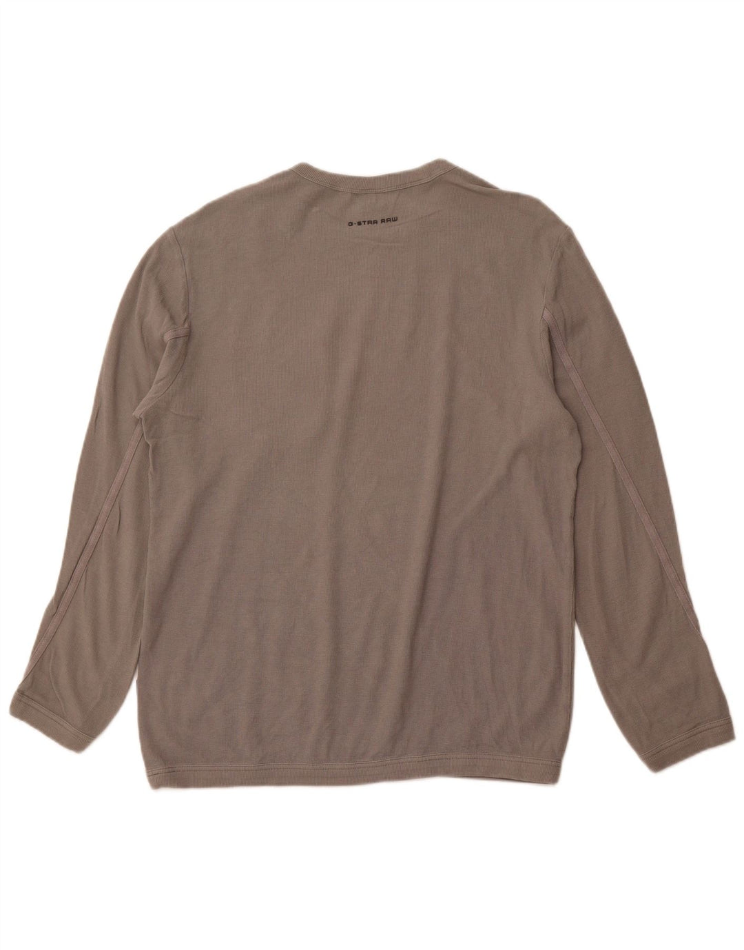 G-STAR Mens Top Long Sleeve Large Grey Cotton