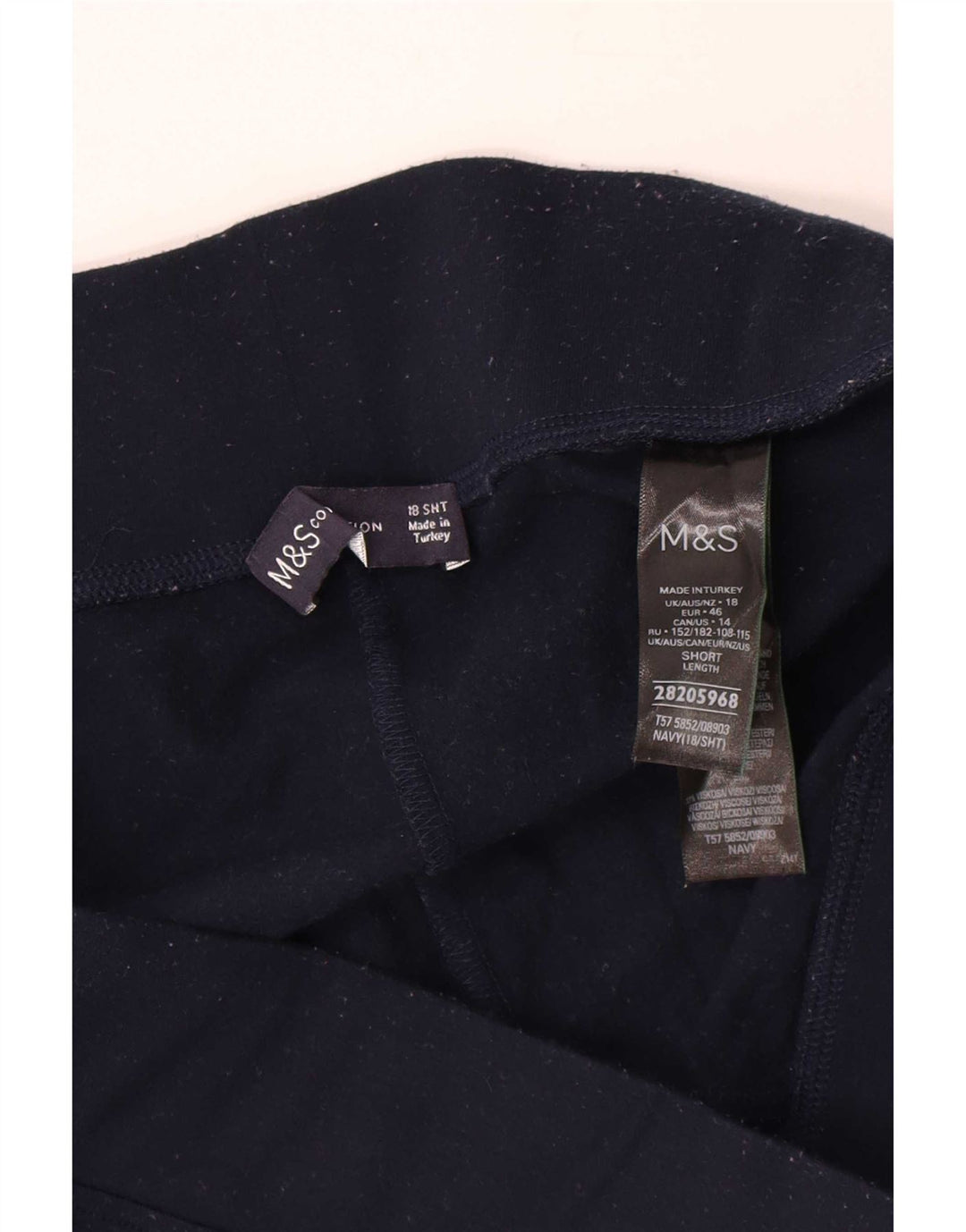 Marks & Spencer Womens Leggings UK 18 XL Navy Blue Polyester