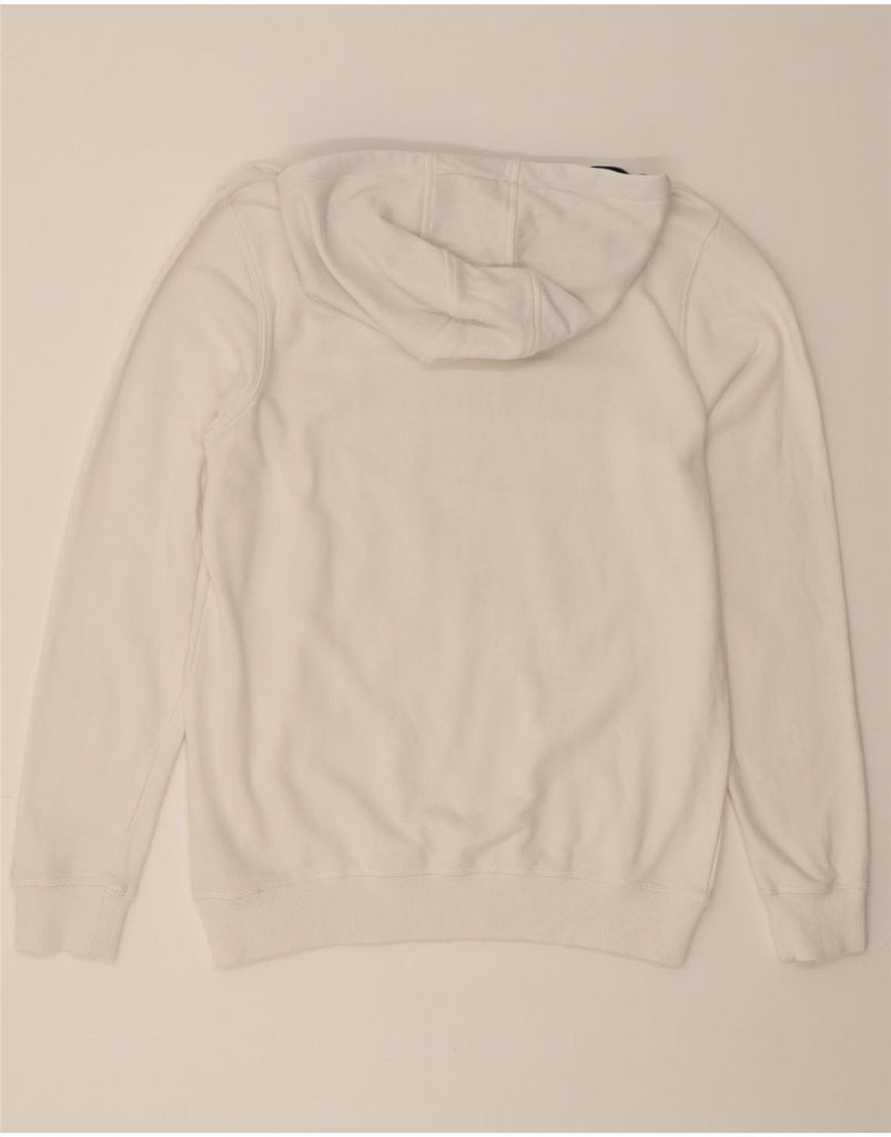 PEPE JEANS Boys Graphic Hoodie Jumper 15-16 Years Medium White Cotton Vintage PEPE Jeans and Second-Hand PEPE Jeans from Messina Hembry 