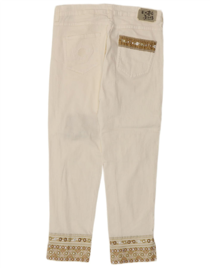 Desigual Womens Tapered Jeans W30 L27 White Cotton