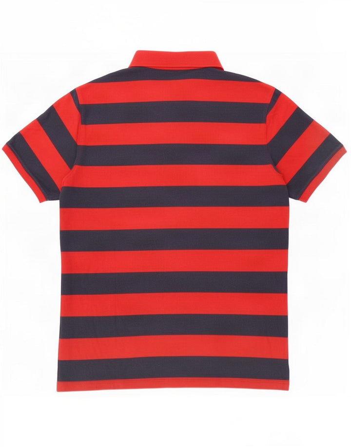 Timberland Mens Polo Shirt Medium Red Striped Cotton