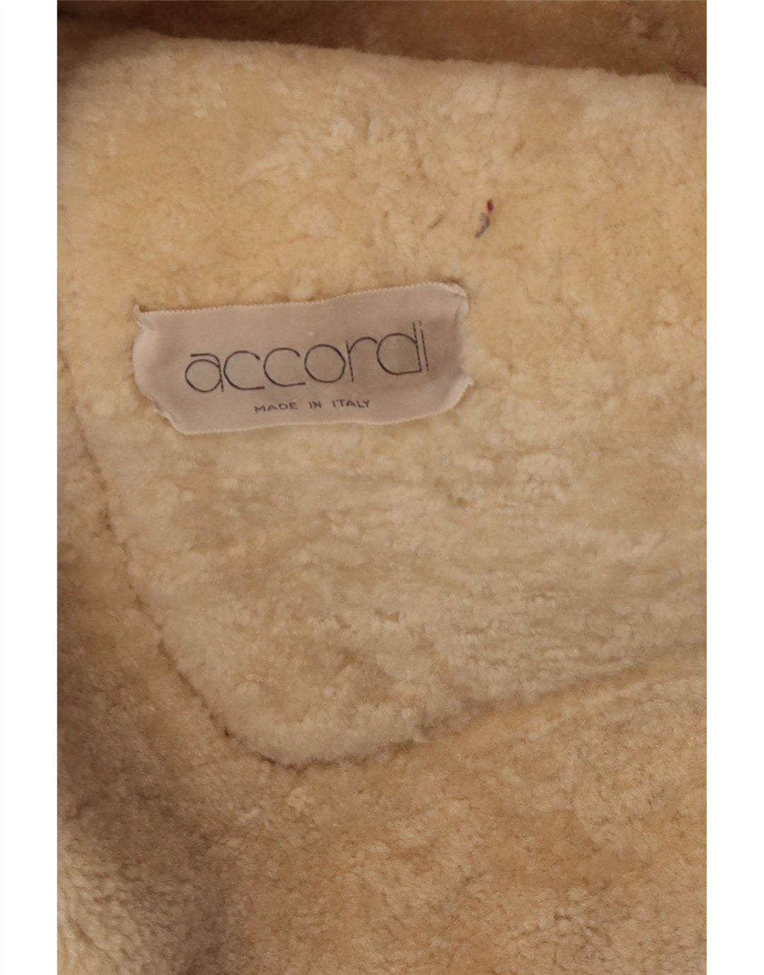 Vintage Mens Shearling Jacket UK 38 Medium Brown Leather Classic