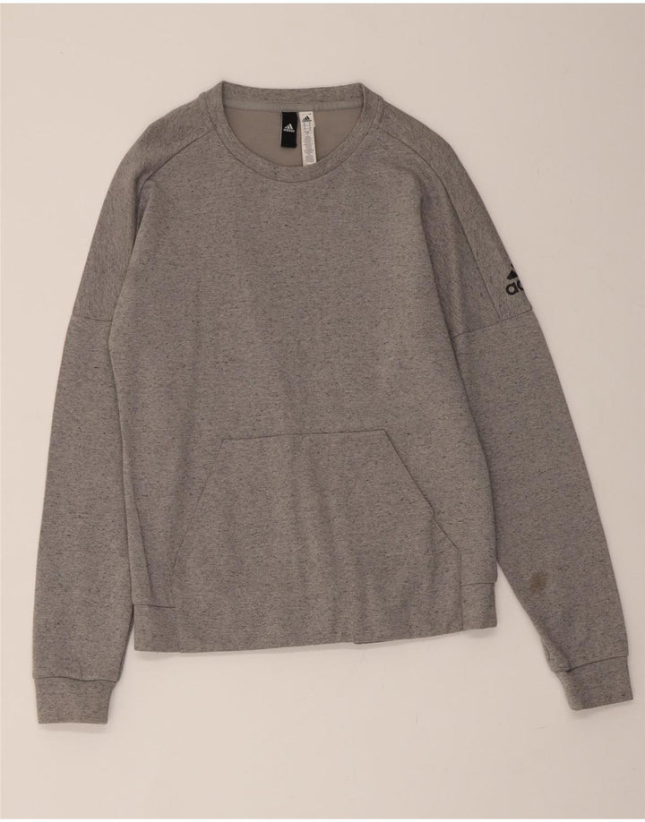 ADIDAS Mens Sweatshirt Jumper Medium Grey Cotton Vintage Adidas and Second-Hand Adidas from Messina Hembry 