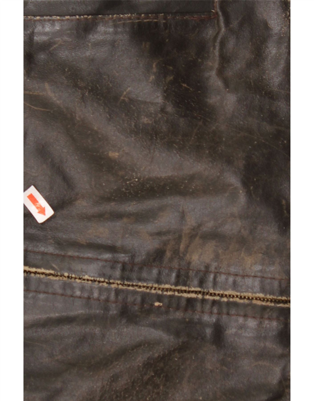 VINTAGE Womens 3/4 Sleeve Leather Jacket UK 14 Medium Brown Leather