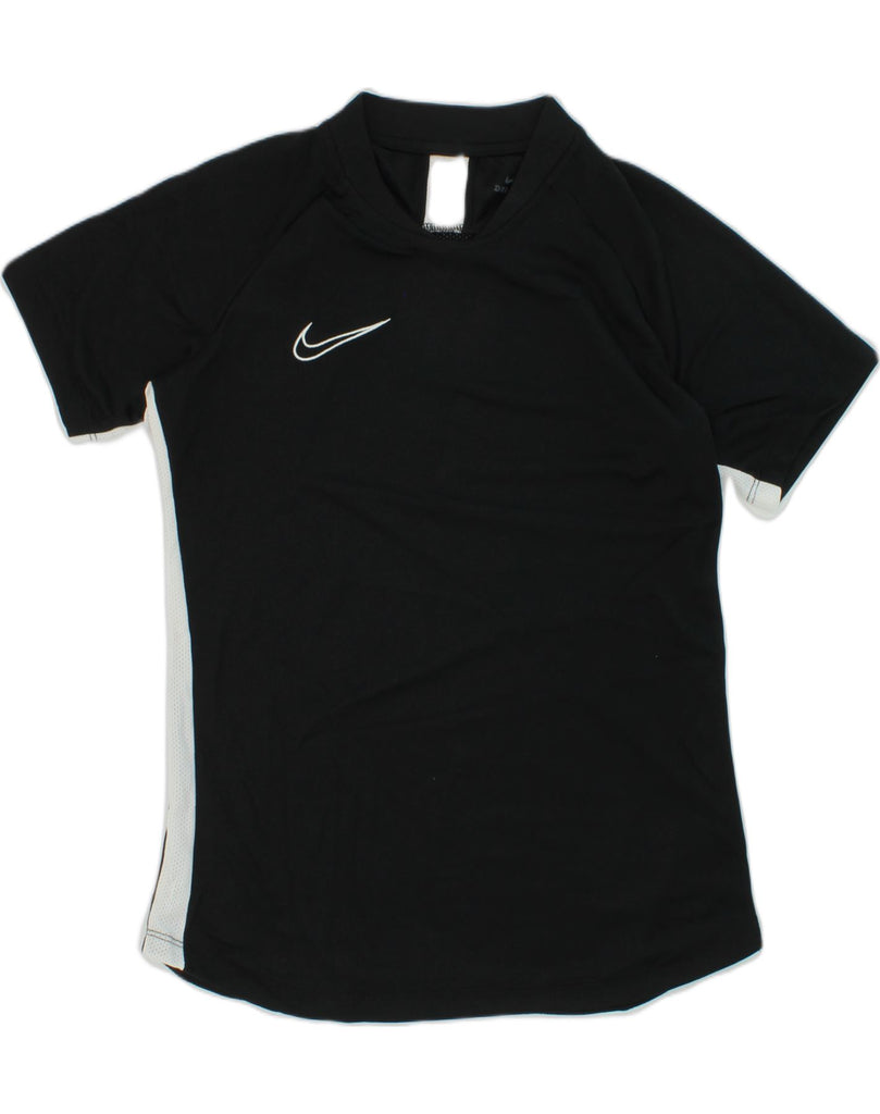 NIKE Boys T-Shirt Top 6-7 Years Large Black Polyester | Vintage Nike | Thrift | Second-Hand Nike | Used Clothing | Messina Hembry 