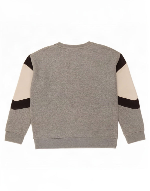 Nike Boys Graphic Sweatshirt Jumper 12-13 Years Large Grey Colourblock