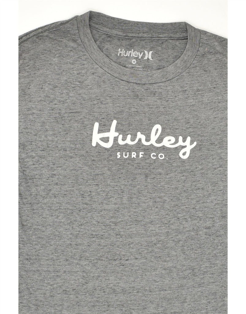 HURLEY Womens Graphic T-Shirt Top UK 14 Medium Grey Flecked | Vintage Hurley | Thrift | Second-Hand Hurley | Used Clothing | Messina Hembry 