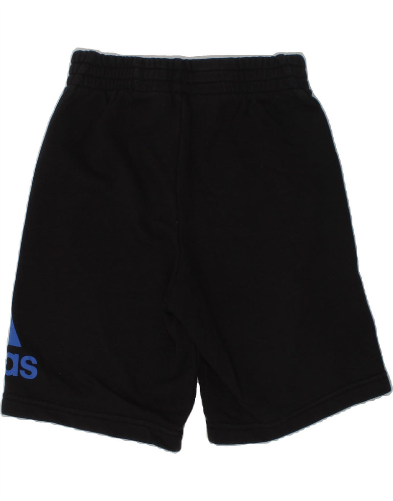 ADIDAS Boys Graphic Sport Shorts 7-8 Years Black Cotton | Vintage Adidas | Thrift | Second-Hand Adidas | Used Clothing | Messina Hembry 