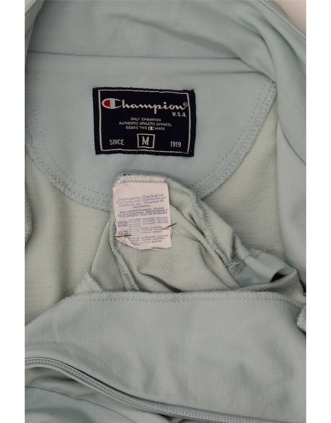 Champion Womens Tracksuit Top Jacket UK 12 Medium Blue Polyamide