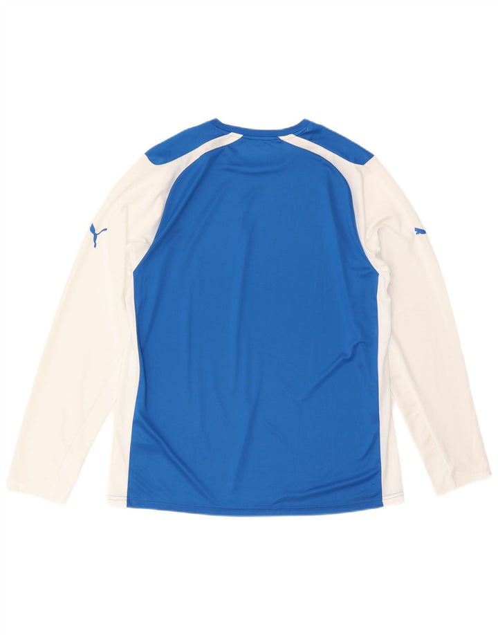 Puma Mens Top Long Sleeve XL Blue Colourblock Polyester