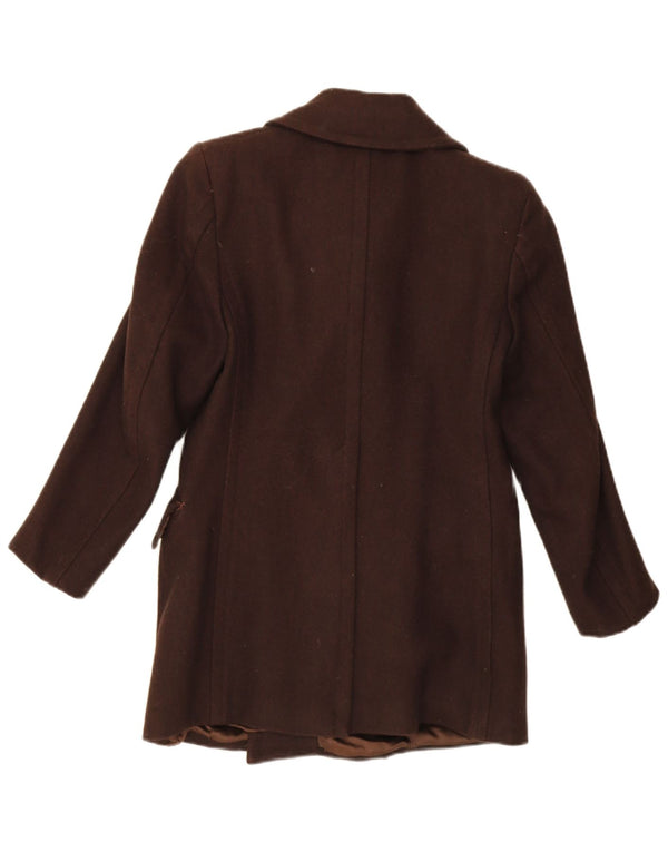 Vintage Mens Double Breasted Coat IT 46 Small Brown