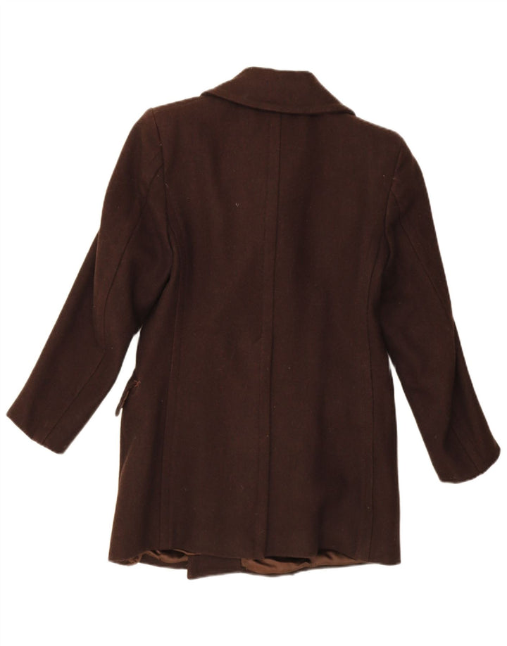 Vintage Mens Double Breasted Coat IT 46 Small Brown