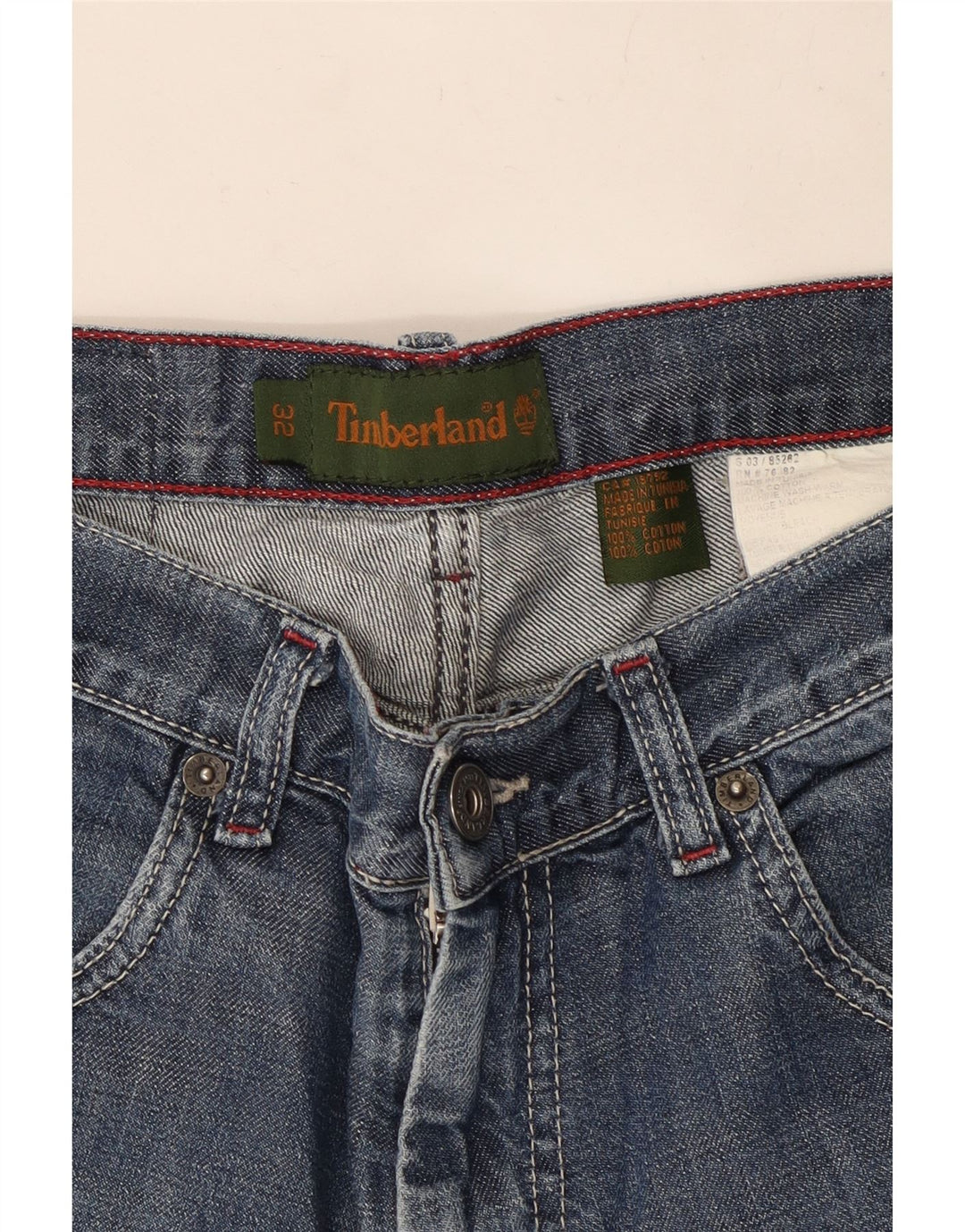Timberland Womens Straight Jeans W32 L29 Blue Cotton