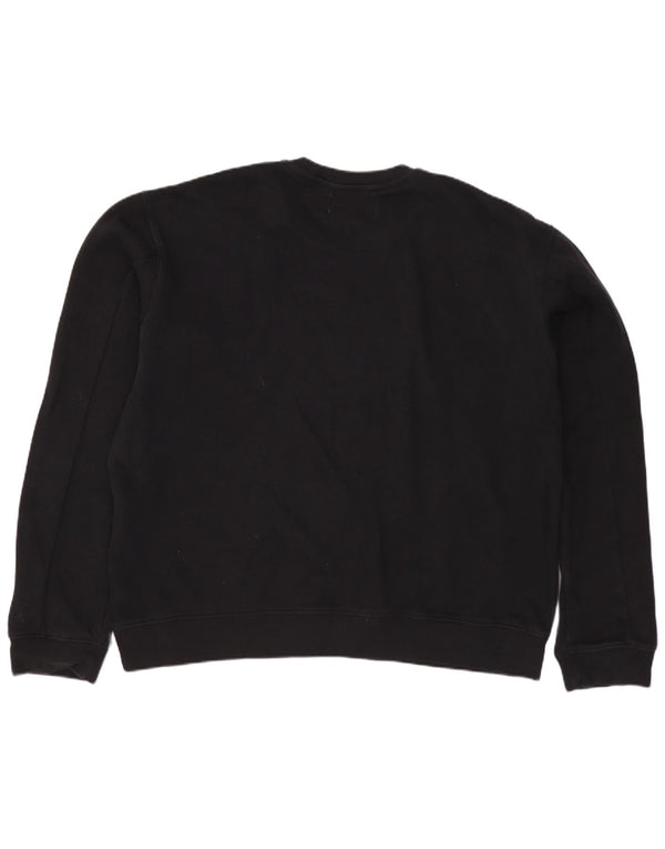 Replay Womens Graphic Sweatshirt Jumper UK 22 3XL Black Cotton