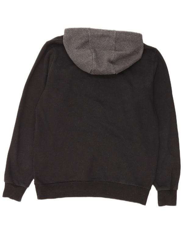 Ellesse Mens Graphic Hoodie Jumper Medium Black Colourblock Cotton