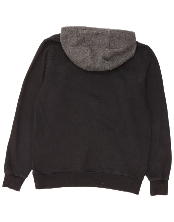 Ellesse Mens Graphic Hoodie Jumper Medium Black Colourblock Cotton