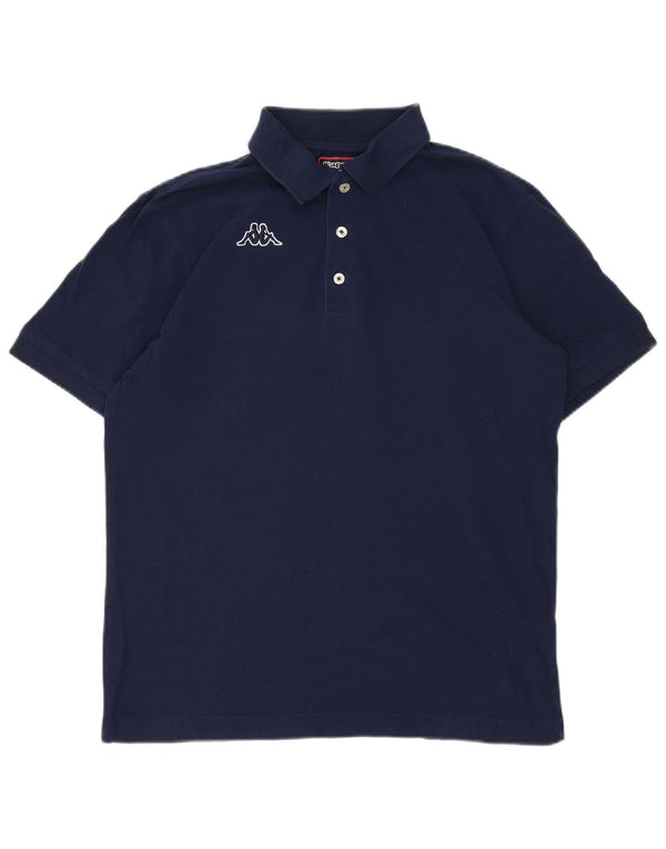 Kappa Mens Polo Shirt Large Navy Blue Cotton