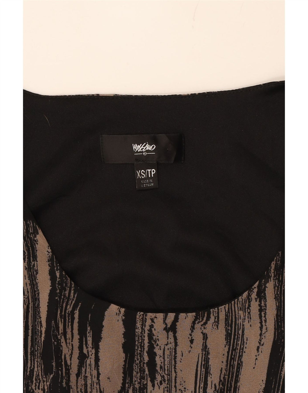 MOSSIMO Womens Sleeveless A-Line Dress UK 6 XS Black Striped Polyester Vintage Mossimo and Second-Hand Mossimo from Messina Hembry 
