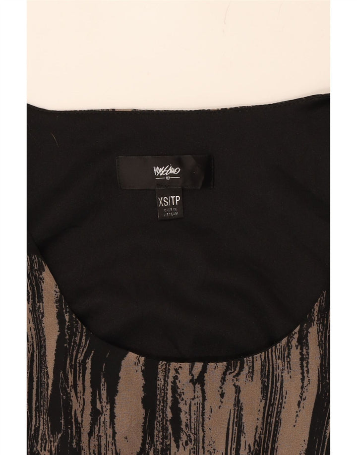 MOSSIMO Womens Sleeveless A-Line Dress UK 6 XS Black Striped Polyester Vintage Mossimo and Second-Hand Mossimo from Messina Hembry 