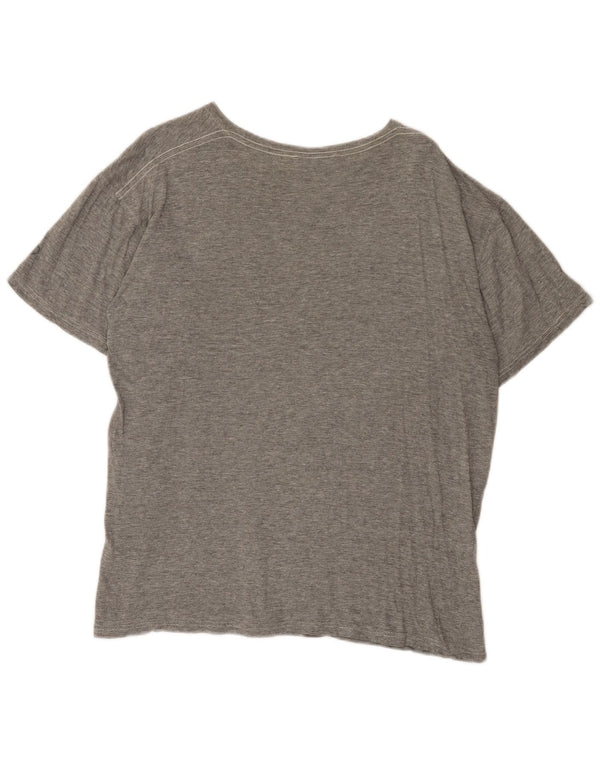 Dunlop Womens Graphic T-Shirt Top UK 20 2XL Grey Flecked