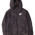 Nike Womens Hooded Padded Jacket UK 10 Small Black Polyester