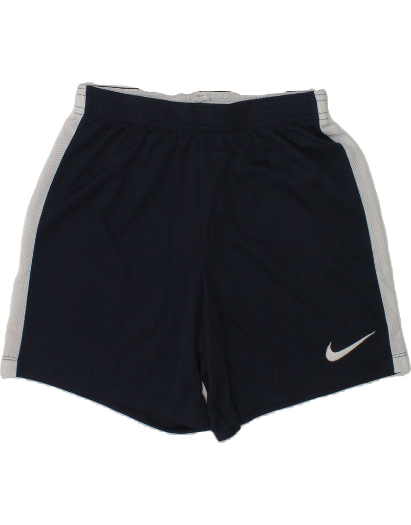 NIKE Boys Dri Fit Sport Shorts 10-11 Years Medium  Navy Blue Polyester | Vintage Nike | Thrift | Second-Hand Nike | Used Clothing | Messina Hembry 