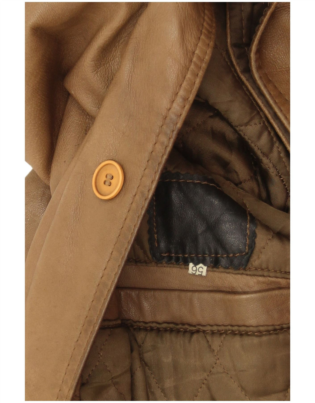 Vintage Mens Leather Jacket IT 56 3XL Brown